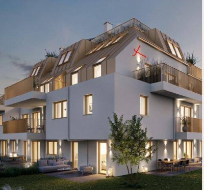 Erstbezug, helle 3-Zimmer-Wohnung im 1. Dachgeschoss mit großem Balkon 5 Gehminuten zur Haltestelle Kagraner Platz U1
