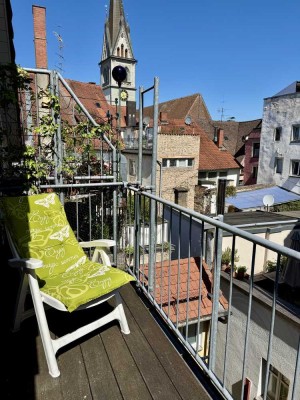 Ruhige, zentral gelegene Altbau-DG-Maisonettewhg. mit Balkon und Blick über die Konstanzer Altstadt