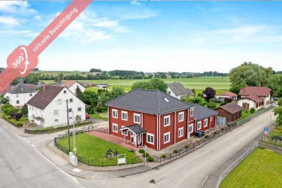 Ansprechendes Schwedenhaus mit zusätzlicher Einheit und Wellness-Bereich in naturnaher Lage