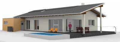 Erstbezug: Moderner Bungalow mit großer überdachter Terrasse und Garage in begehrter Lage *Südsteiermark - Halbenrain/Bad Radkersburg* zu kaufen.