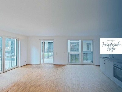 Lichtdurchflutete 2-Zimmer-Wohnung mit Einbauküche und Balkon im Neubauquartier 'Großherzog Fried...