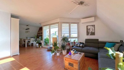 Charmante Maisonette mit Loggia, Wohlfühlbädern & 2 TG-Plätzen mitten in Brackenheim