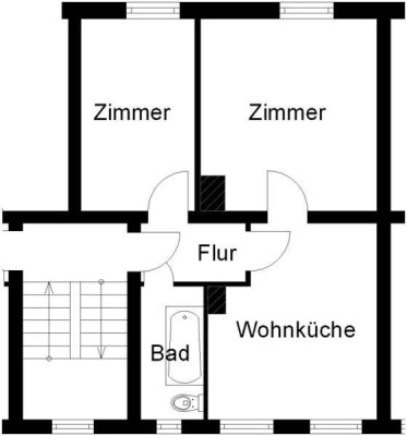 Mitten drin statt nur dabei: günstige 2-Zimmer-Wohnung
