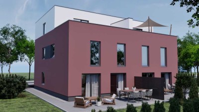 Variante als freistehendes Einfamilienhaus mit Familienförderprogramm möglich, FBH, A+, PV