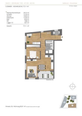 3-Zimmer-Wohnung mit gehobener Innenausstattung mit Balkon und Einbauküche in Heilbronn