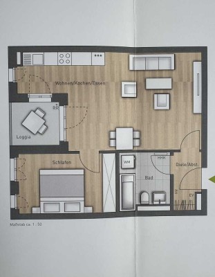 Exclusive 2-Zimmer-Wohnung mit gehobener Innenausstattung und Loggia im 7. OG in München Allach