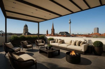 Mitte: Exklusives Penthouse über 3 Etagen mit Panoramaterrasse & Wintergarten nahe Alexanderplatz