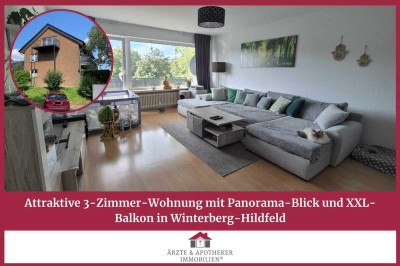 PROVISIONSFREI Attraktive 3-Zimmer-Wohnung mit Panorama-Blick und XXL-Balkon in Winterberg-Hillfeld
