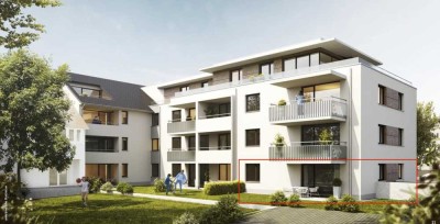 Sonnendurchflutete 4-Zimmerwohnung, 108m², Südwest Terrasse und kleinem Gartenanteil, BJ 2024