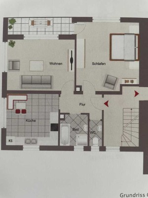 Modernisierte Wohnung mit Zwei-Zimmern und Balkon in Bad Gögging