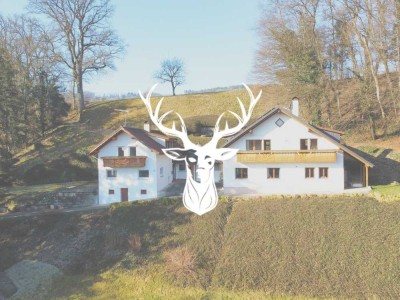 Einzigartiges Ensemble bestehend aus 2 traumhaften Schwarzwaldhäusern in Alleinlage von Bühl
