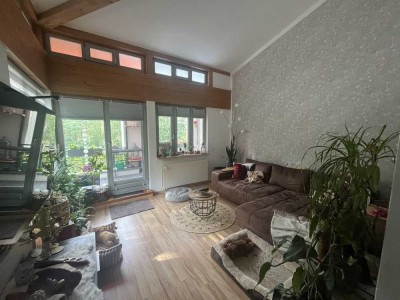 Wohnen mit Waldblick: 3-Zi-Wohnung mit Galerie & Sonnenbalkon - fast 4 Zi | Bernau-Waldsiedlung