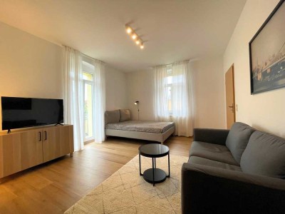 Helles 1-Zimmer-Apartment mit Balkon in TU Nähe - vollständig möbliert