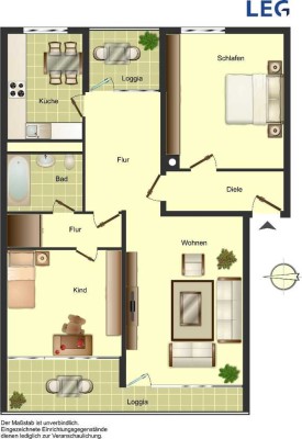 Demnächst frei! 3-Zimmer-Wohnung in Ratingen West