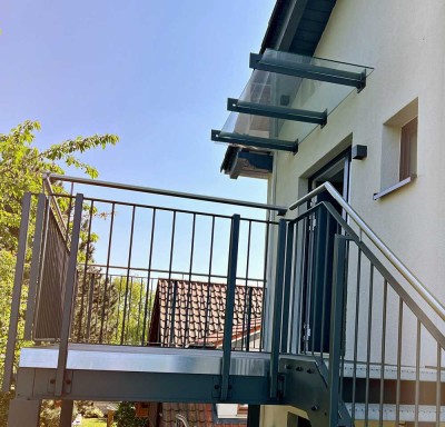 Sanierte Wohnung mit drei Zimmern sowie Balkon und Einbauküche in Gensingen