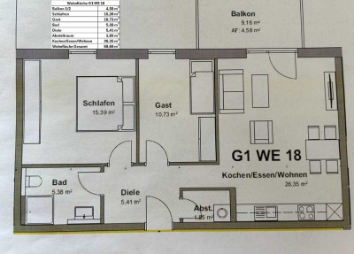 Moderne 3-Raum-Wohnung mit geh. Innenausstattung mit Balkon und EBK in Limburg an der Lahn