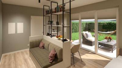 Charmantes Mikroappartement mit Terrasse in Münster-Mauritz-Ost