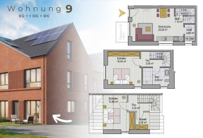 LOHNE || SonderAfA! Triplexwohnung mit Terrasse – gesichert förderfähig nach QNG/KfW