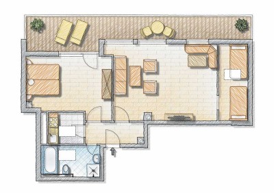 Zentral, hell und sonnig! Atelierwohnung in Reit im Winkl