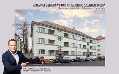 Charmante 3-Raumwohnung mit Balkon und Loggia im Leipziger - Nordosten!