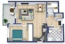 Stilvolle 2-Raum-Wohnung mit gehobener Innenausstattung mit EBK in Bruchsal