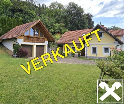Zwischen Naturidylle und Stadtnähe – Wohnhaus mit großem Garten, Doppelgarage und Atelier