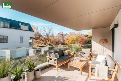 Luxus Pur – Exklusive Ausstattung mit großen Freiflächen (Terrasse/Balkon), KNX-System, Tiefgarage, Luftwärmepumpe, Fussbodenkühlung, uvm.