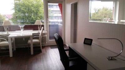 Exklusive, geräumige u. neuwertige 1-Zimmer-Wohnung mit Balkon und EBK in Wandsbek, Hamburg