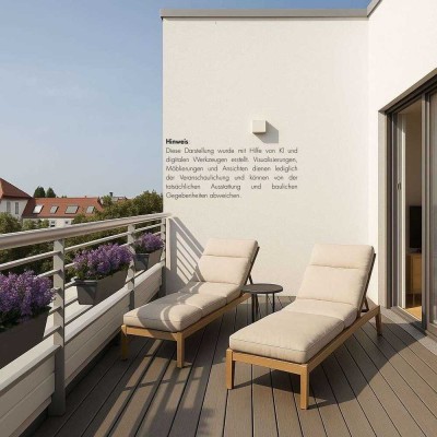 Erstbezug: 2-Zimmer-Penthouse mit 2-Terrassen