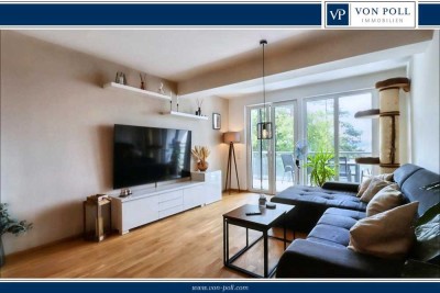 Exklusive 3-Zimmer-Wohnung mit 2 Bädern, Einbauküche, Stellplatz und großem Balkon in Top Lage!