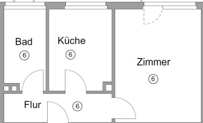Geschmackvolle, modernisierte 1-Zimmer-Wohnung in Mannheim