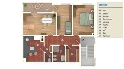 Helle und außergewöhnlich große 4,5 Zimmer Wohnung mit 125 m² in kleiner Wohnanlage