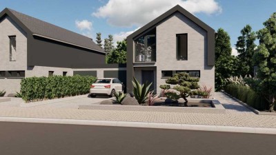 Architektenhaus mit 5 Zimmern in Best-Lage Großes Süd-West Grundstück mit eigenem Waldstück