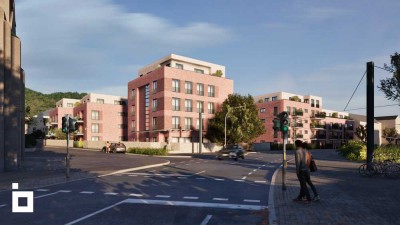 3-Zimmerwohnung mit 1. OG mit exzellentem Grundriss: Offener Wohn-Essbereich und Südterrasse
