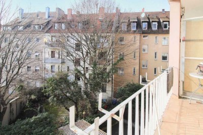 Schöne, vermietete 2-Zi.-Whg. mit Balkon in urbaner Lage in Nürnberg