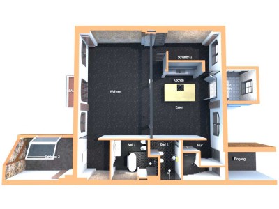 Authentischer-Loft in alter Bürstenfabrik