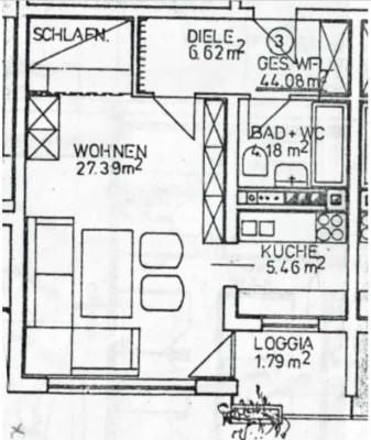 Gepflegtes 1-Zimmer-Apartment mit Loggia incl. Alpenblick in Grafing Bahnhof