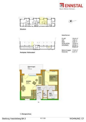 Neubau - 3 Zimmer Wohnung mit Tiefgaragenplatz