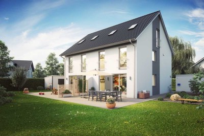 Große Doppelhaushälfte mit Keller, Garage und Garten