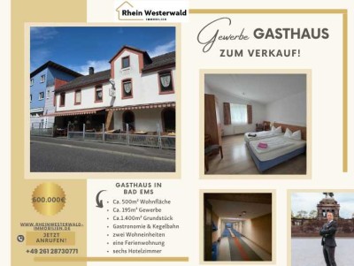 Charmantes Gasthaus mit Kegelbahn in Bad Ems – vielseitige Kapitalanlage mit Potenzial