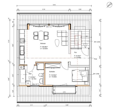 Schöne sanierte 2-Zimmer-Dachgeschosswohnung in Bruchsal