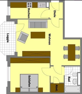 Freundliche 2,5-Zimmer-Wohnung mit EBK und Balkon in Neusser Straße, Krefeld