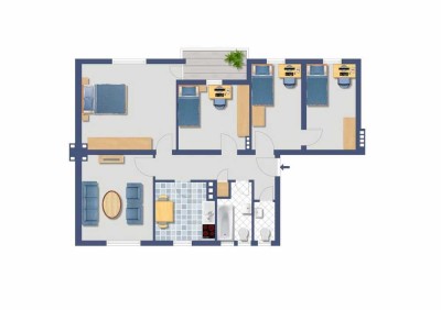 Sanierte Wohnung mit 5 Zimmern und Balkon - provisionsfreier Verkauf