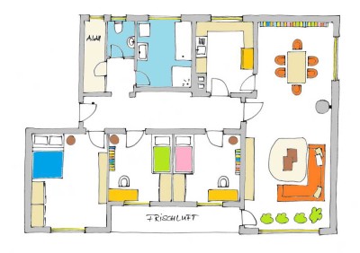 Riesige Wohnung für Familien mit bis zu 2 Kids