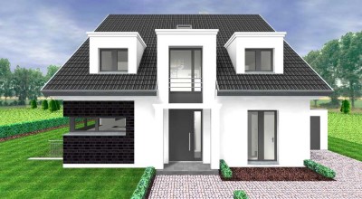 Düsseldorf,  1a-Lage, moderne freistehende  Villa, Südlage, großes Grundstück