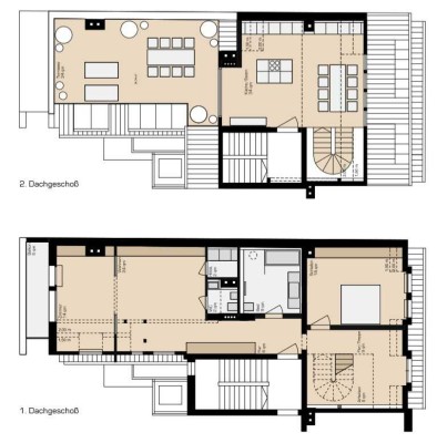 4,5-Zimmer-Maisonettewohnung mit großer Dachterrasse und Einbauwohnküche in Nürnberg