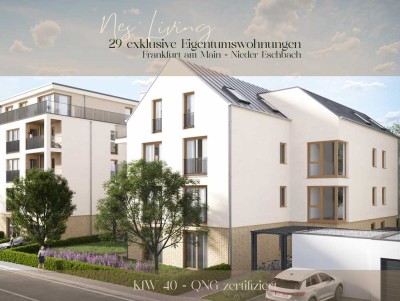 NEUBAU - exklusive 3 Zimmer Wohnung, 87,6 m², Tageslichtbad & Balkon - NIEDER ESCHBACH