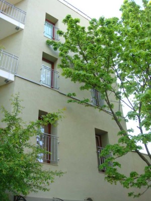 Helle, ruhige 2 ZKB Altbau Single Wohnung KA West. franz. Balkone ins Grüne.