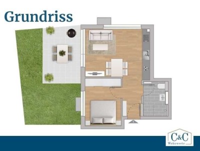 Attraktive 2-Zimmer-Erdgeschoss Wohnung mit Aufzug und viel Komfort