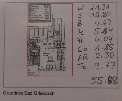Zwei Zimmer Wohnung EG in Bad Griesbach